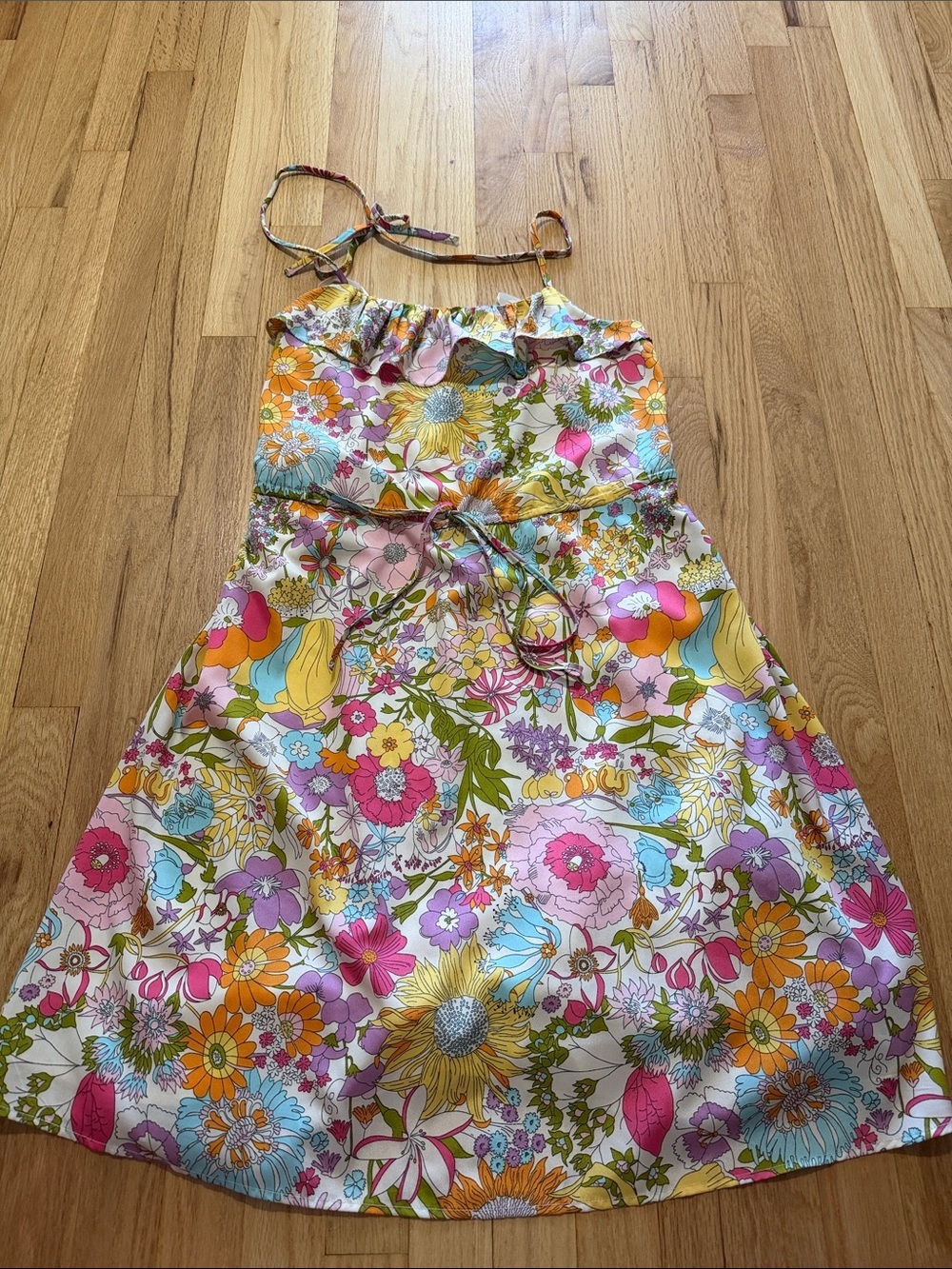 Liberty of London for Target Retro Floral Printed Halter Dress Sz S